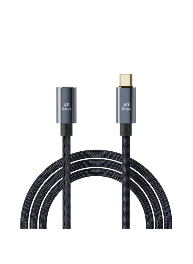Thunderbolt 4 Data Line 8K HD Screen 40gb High-speed Transmission Pd100w Fast Charging Official Certification Chip Cross-border-Color:Female To Male Extension Cable 0.8m